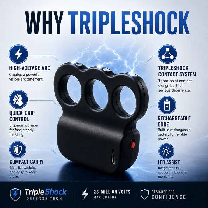 2026 TripleShock Stun Device – Powerful Personal Defense & Deterrent Protection