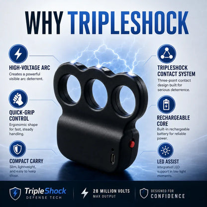 2026 TripleShock Stun Device – Powerful Personal Defense & Deterrent Protection