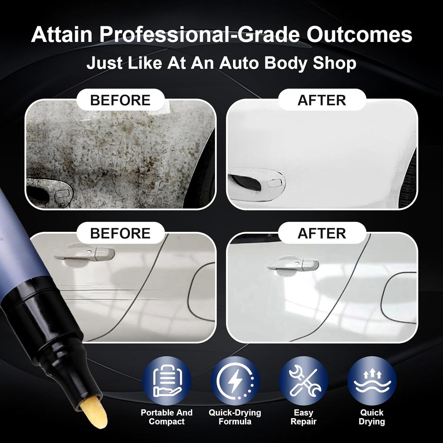 🔥Final 3 Day: 60%OFF🖊️Magic Car Scratch Removal Pen, Car Paint Scratches Quick Repair for All Car Colors