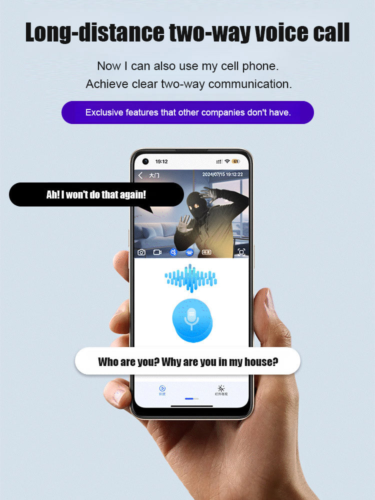 【Wireless Action Cam】Multi-functional Portable Security Monitor,Portable HD Security Camera with Night Vision